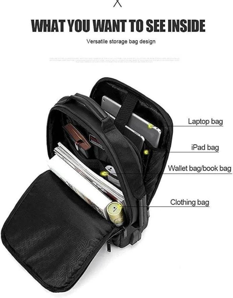 ARCTIC HUNTER B00346 WATERPROOF LAPTOP TRAVEL BACKPACK