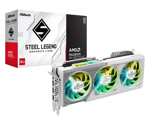 ASRock AMD Radeon™ RX 9070 XT Steel Legend 16GB