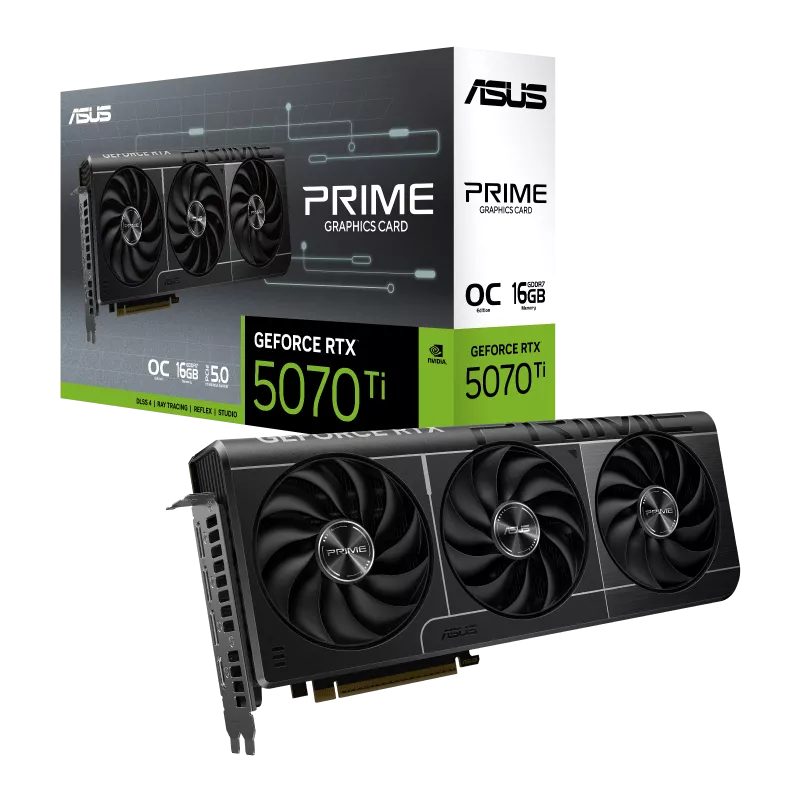 ASUS PRIME GeForce RTX 5070 Ti 16GB GDDR7 OC Edition Graphics Card