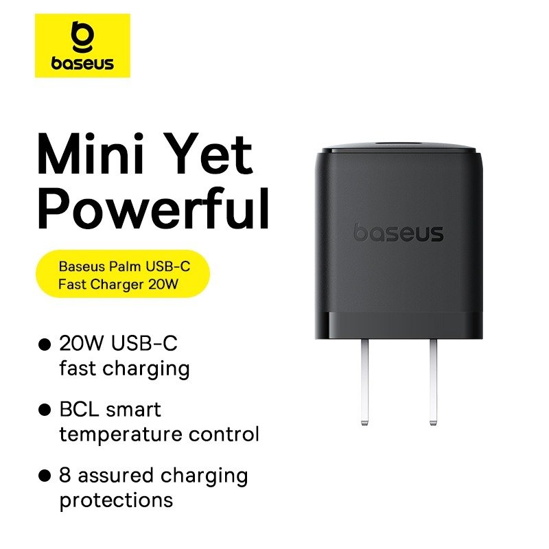 Baseus Charger Palm Series 20W PD Fast Charger 1x Type-c P10111603113-00