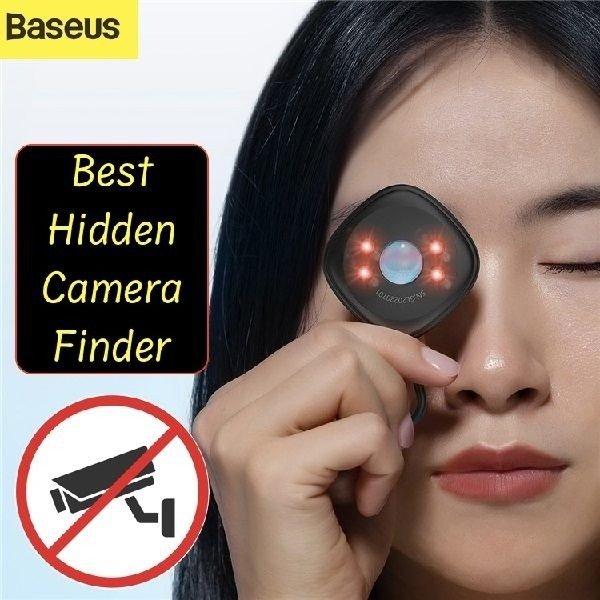 Baseus Heyo Hidden Camera Finder- Best for Travel & Hotel Spy Camera Infrared Detector- Black Color