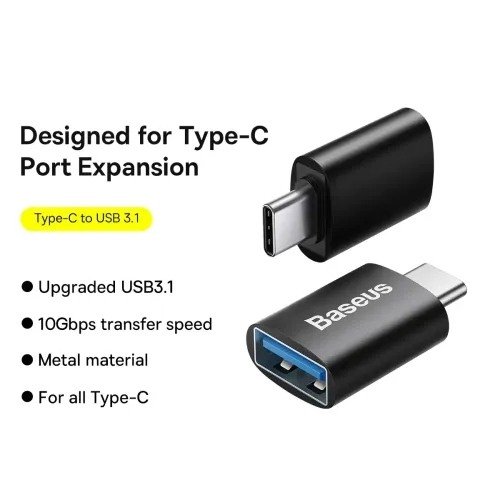 Baseus Ingenuity Series Mini USB Type-C to USB-A 3.1 OTG Adapter