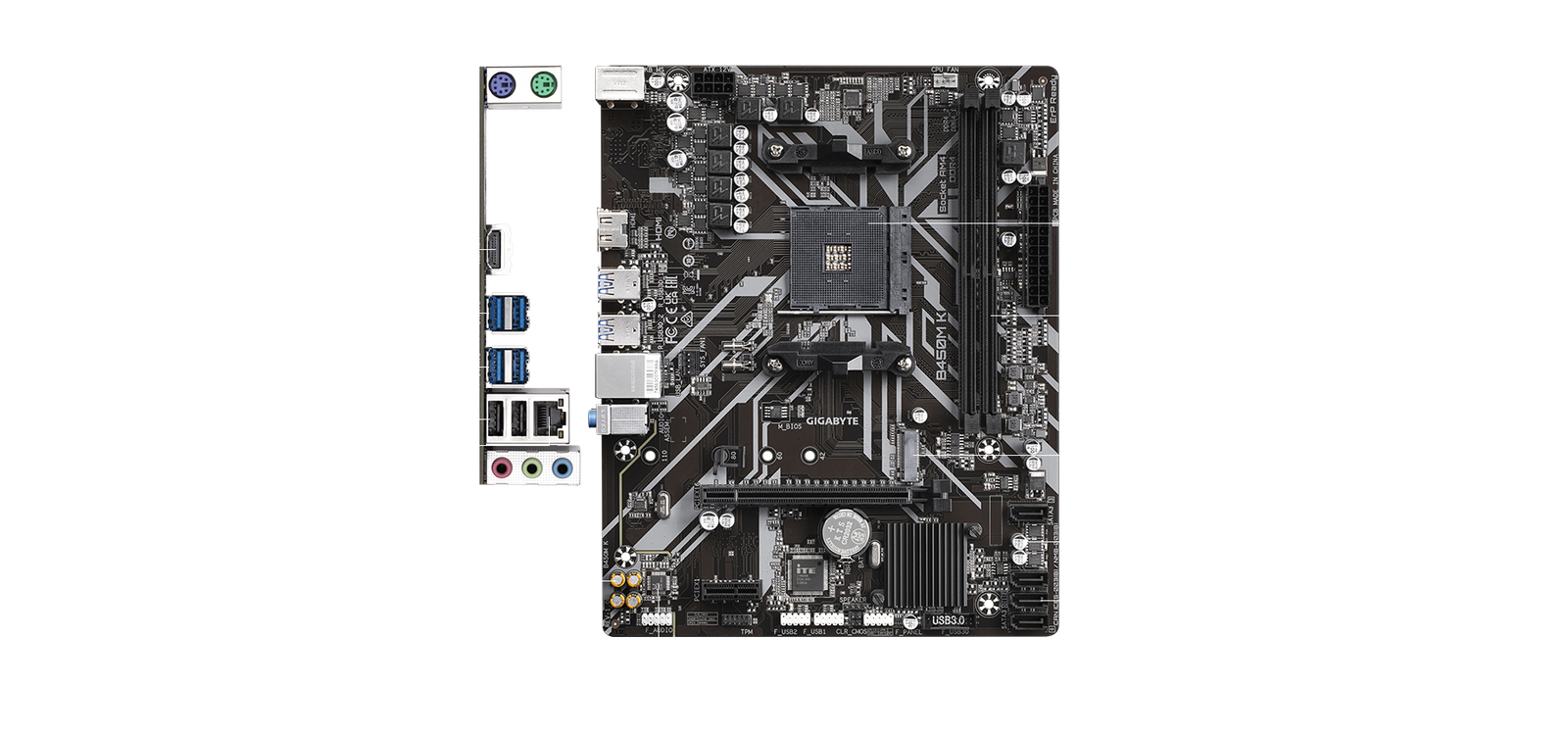 GIGABYTE B450M K AMD AM4 Micro ATX Motherboard