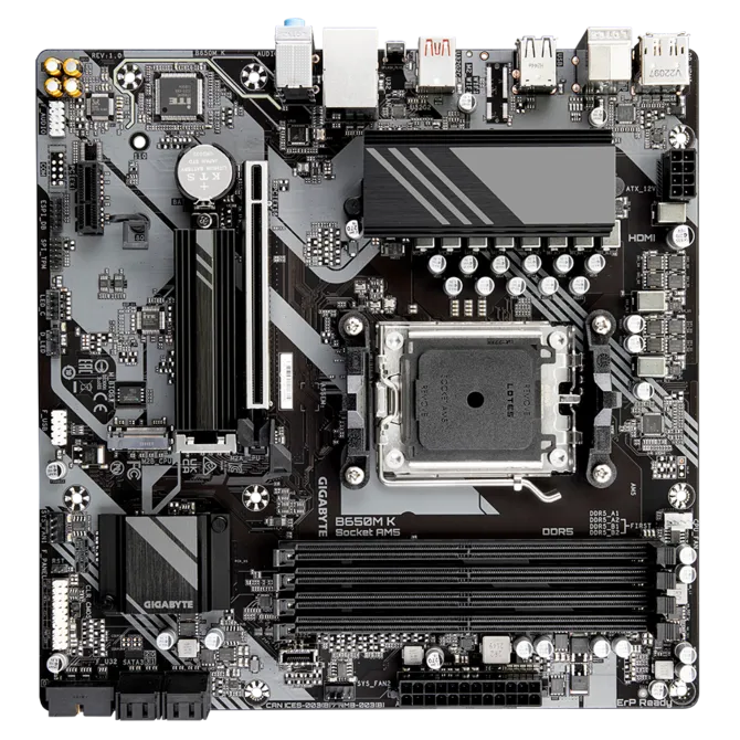 GIGABYTE B650M K AMD AM5 Micro-ATX Motherboard