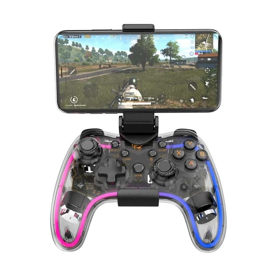 Havit G180BT RGB Wireless Vibration Transparent Game Pad