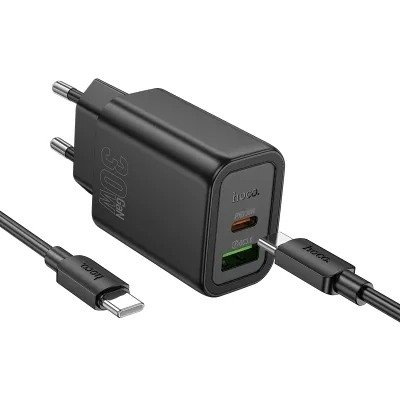 Hoco N63 (EU) 30W Charging Adapter With TC to TC Cable