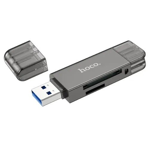 Hoco HB39 2-in-1 USB & Type-C 3.0 Card Reader