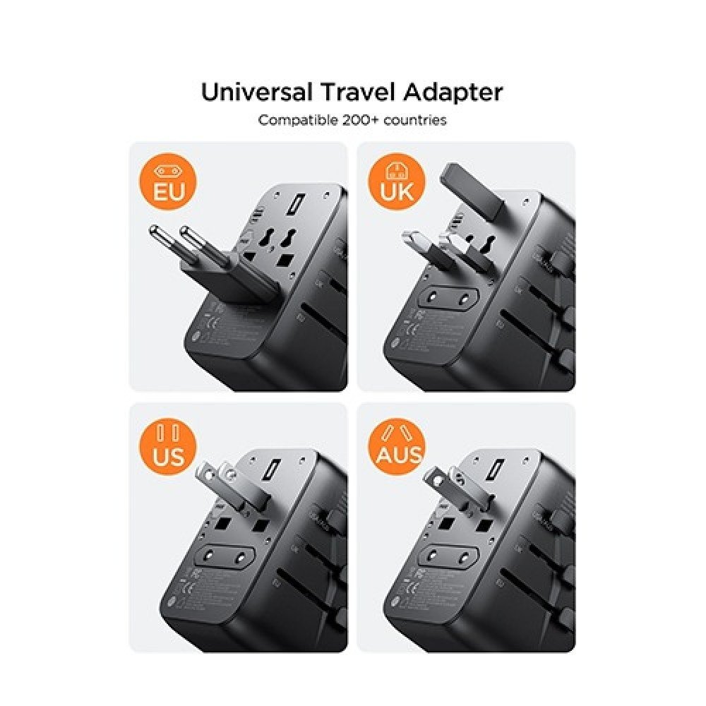 JOYROOM JR-TCW01 17W Universal Travel Adapter (Black)