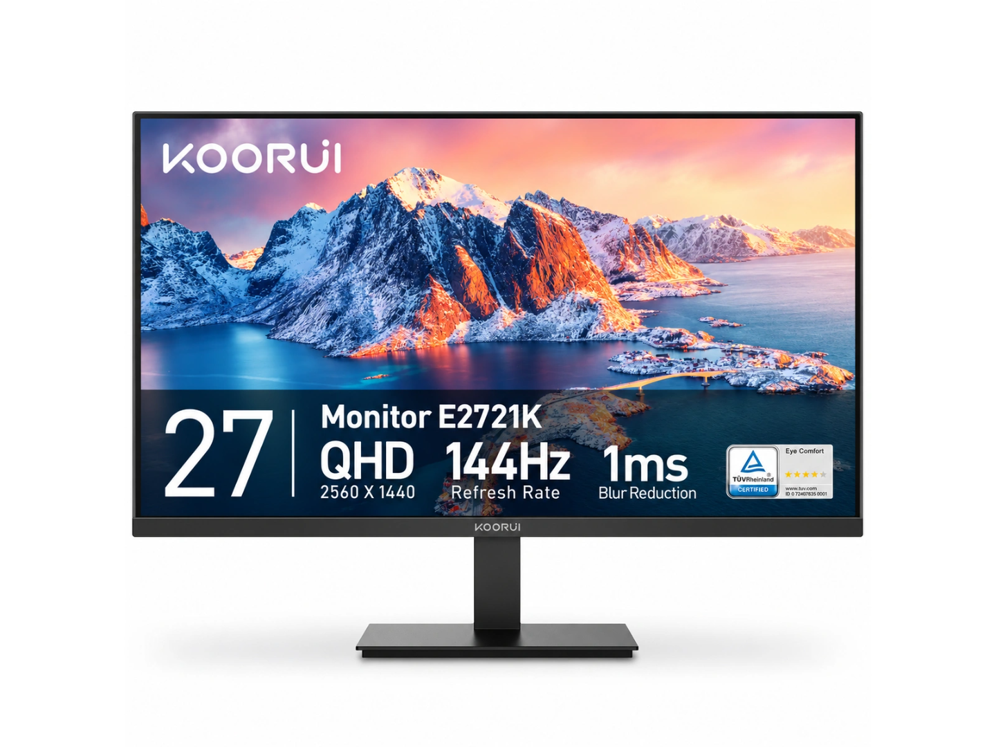 KOORUI E2721K 27-Inch QHD 144Hz IPS Gaming Monitor