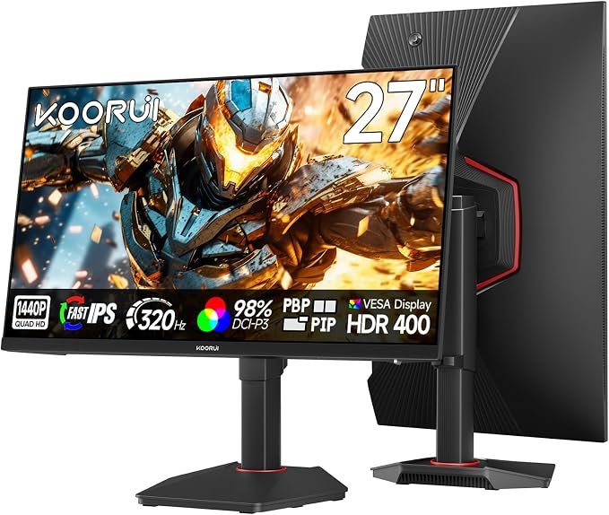 Koorui G2721E 27-Inch IPS QHD 320Hz Gaming Monitor