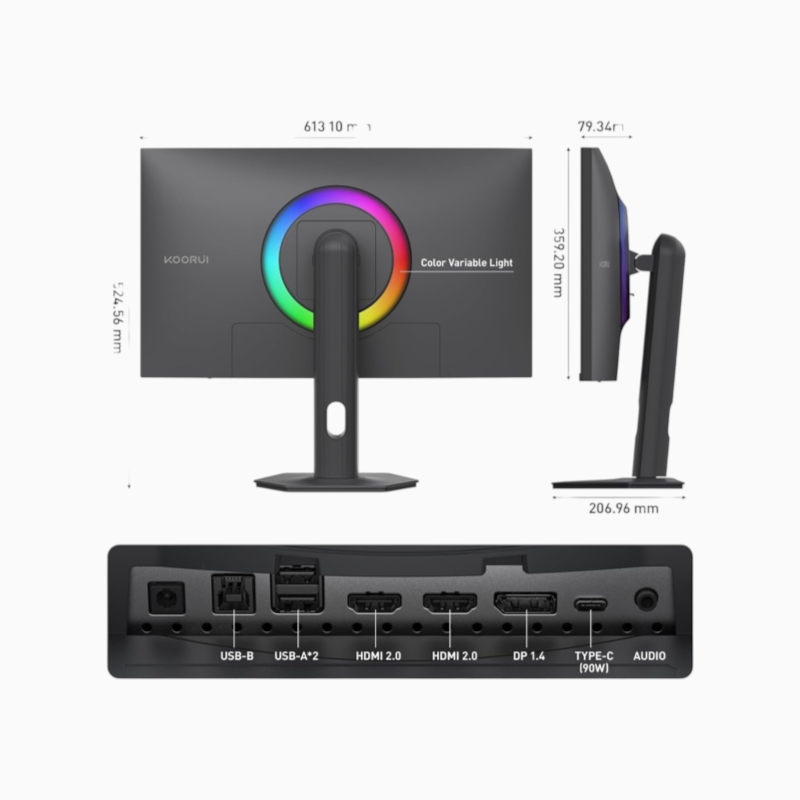 KOORUI S2741LM 27-inch UHD-160Hz/FHD-320Hz/ Dual-Mode IPS Gaming Monitor