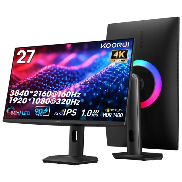 KOORUI S2741LM 27-inch UHD-160Hz/FHD-320Hz/ Dual-Mode IPS Gaming Monitor