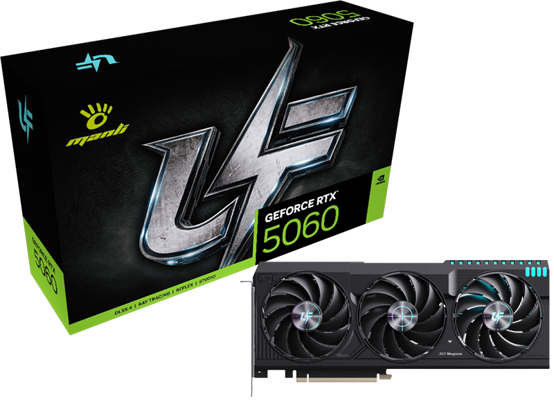 Manli UF GeForce RTX 5060 8GB GDDR7 Triple Fan Graphics Card