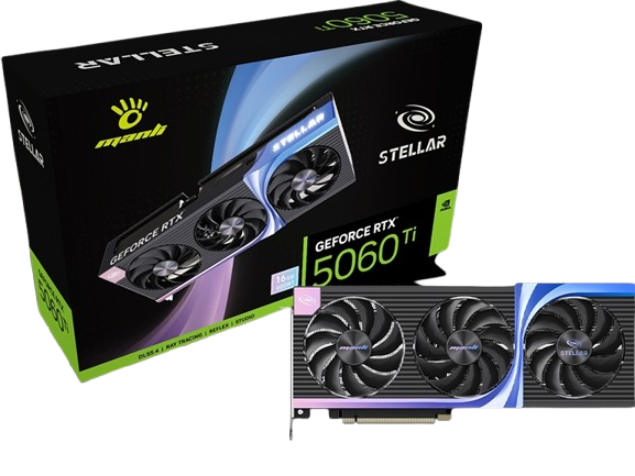 Manli Black Stellar GeForce RTX 5060 Ti OC 16GB GDDR7