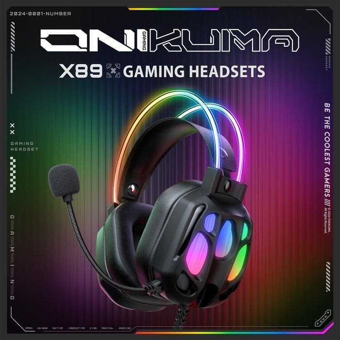 ONIKUMA X89 RGB Wired Earphone with Microphone