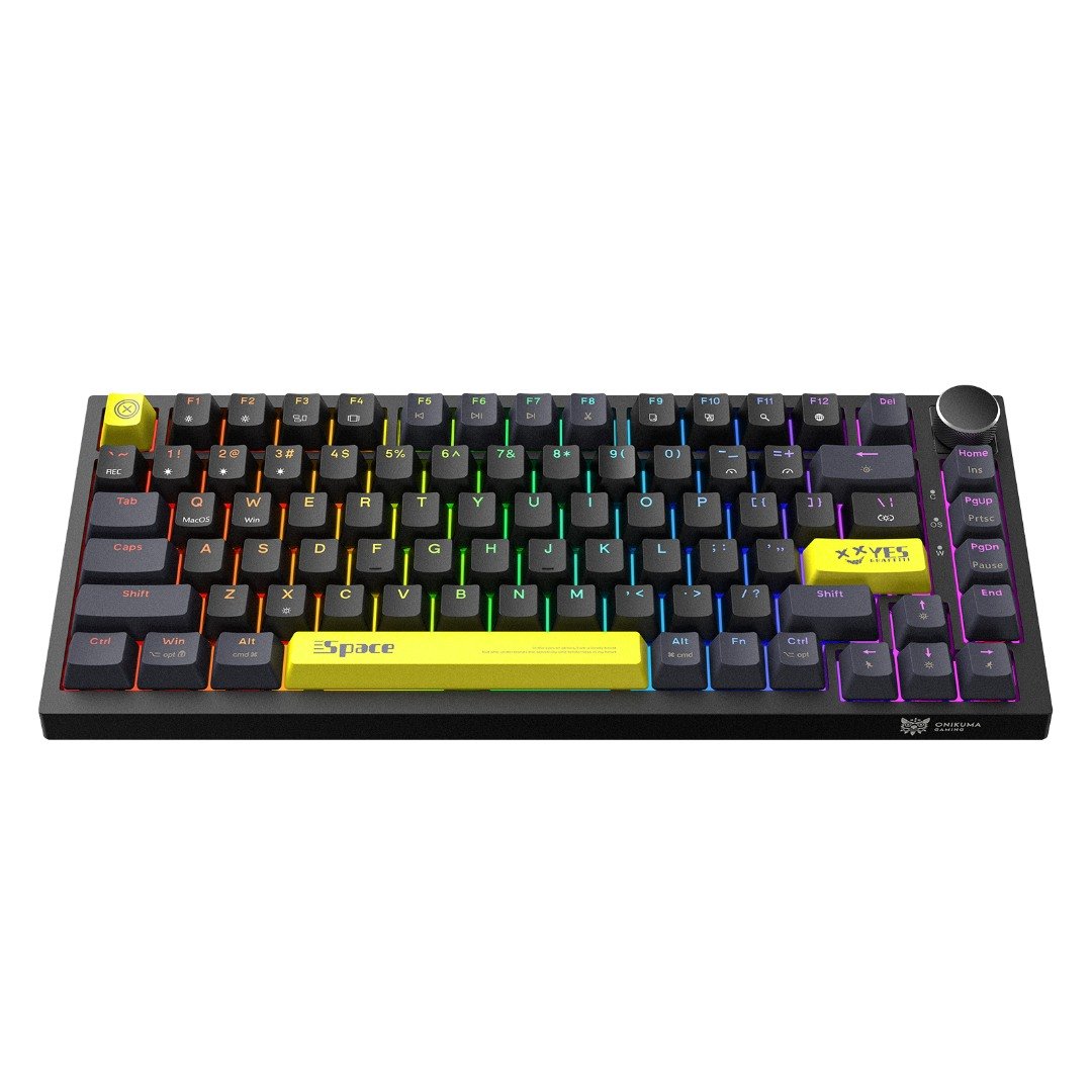 Onikuma G52 RGB Wired 82-key Gaming Mechanical Keyboard (Knob Edition)