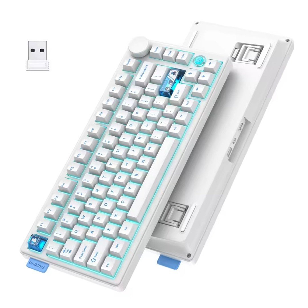 Onikuma MT706 Tri Mode RGB Hot Swap (Customizable Linear Switches)  Mechanical Gaming Keyboard