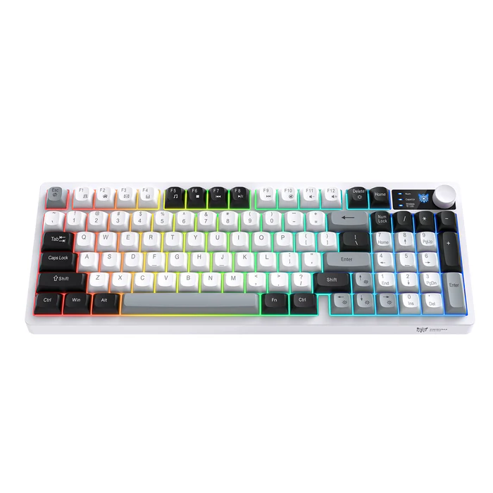 Onikuma MT902 Tri-Mode RGB Keyboard with Rotation Control