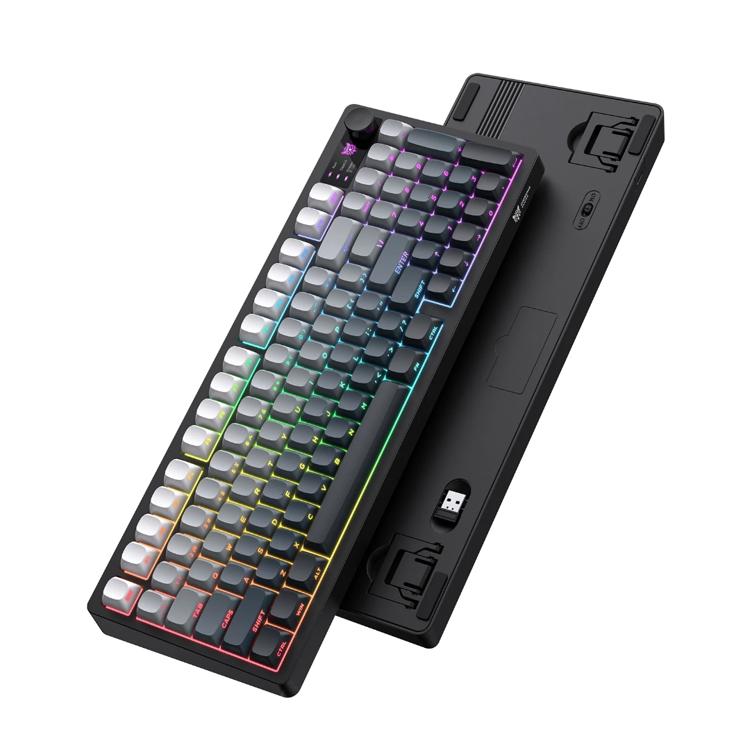 Onikuma MT902 Tri-Mode RGB Keyboard with Rotation Control