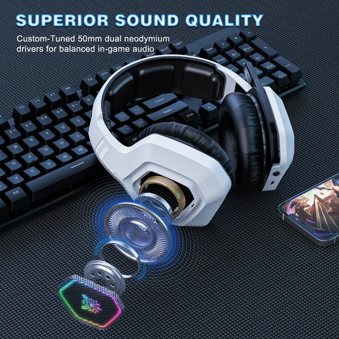Onikuma B100 RGB Bluetooth 5.0 Gaming Headset
