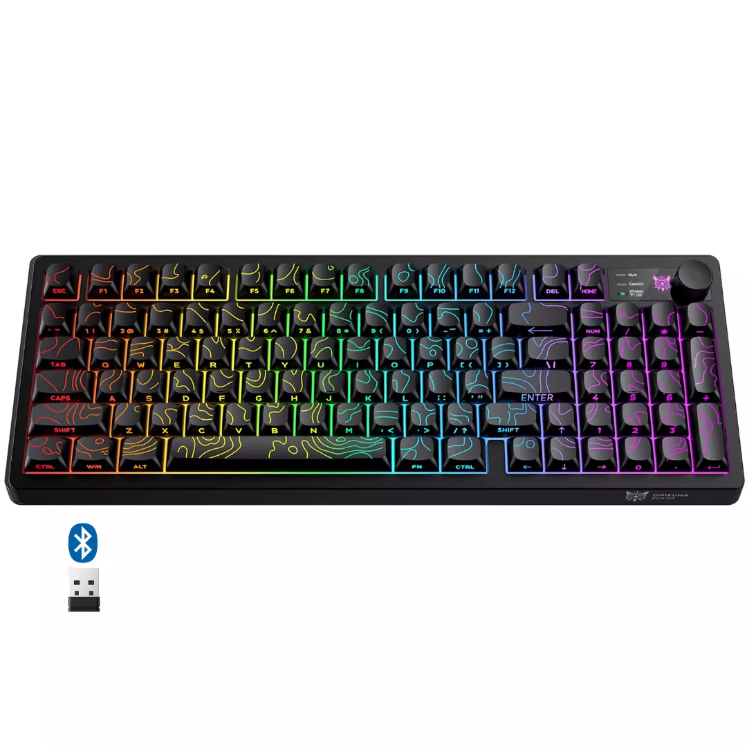 Onikuma MT902 Tri-Mode RGB Keyboard with Rotation Control