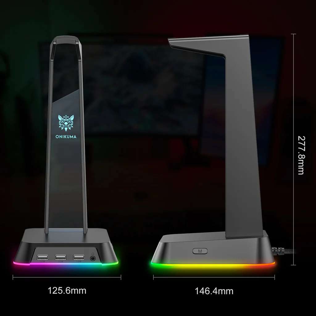 ONIKUMA ST-2 RGB Gaming Headphone Stand