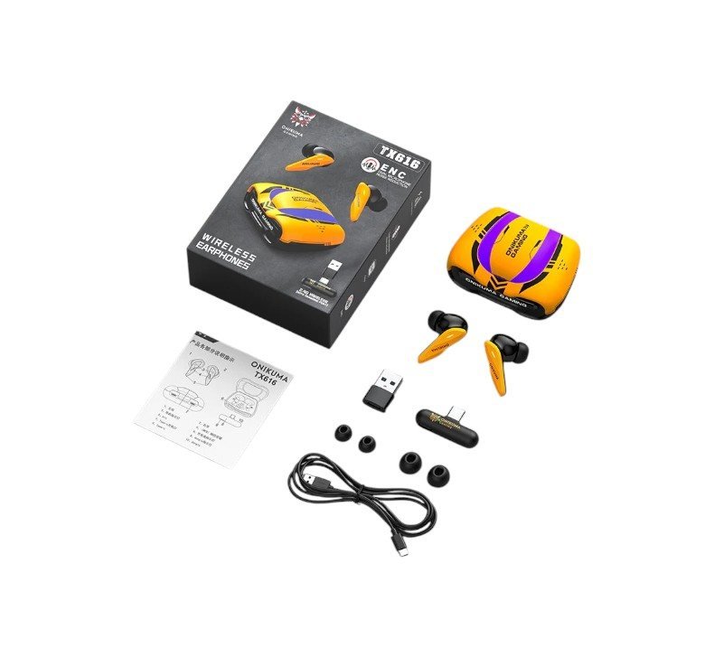 ‌ONIKUMA TX616 Dual-Mic Noise Reduction Earbuds with Tri-Mode