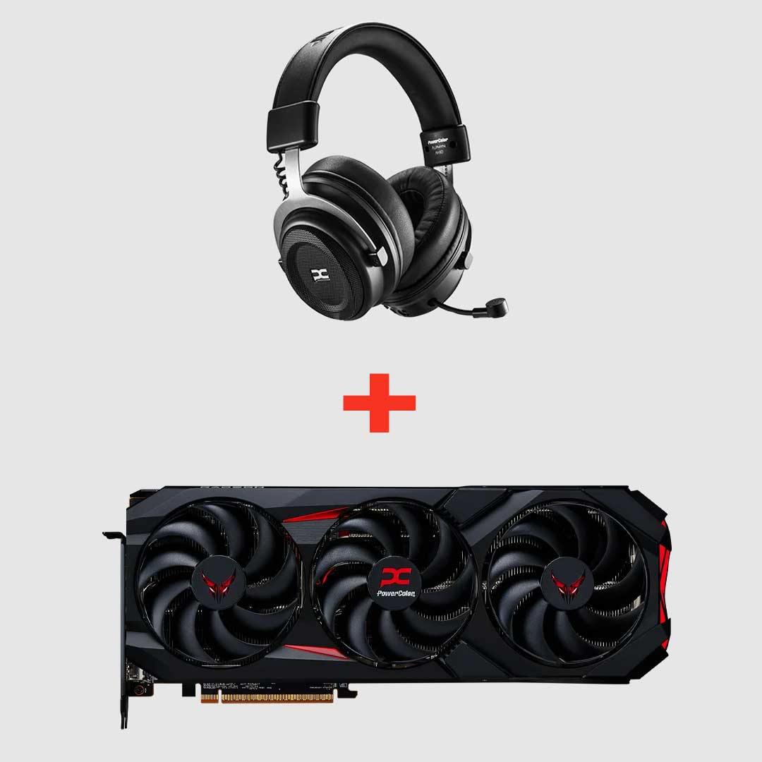 Powercolor Red Devil RX 9070 XT & ALPHYN AH10 Wireless Gaming Headphone (COMBO)