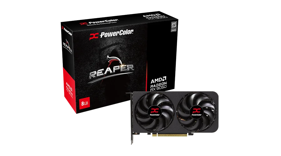 PowerColor Reaper AMD Radeon™ RX 9050 8GB GDDR6 Graphics Card