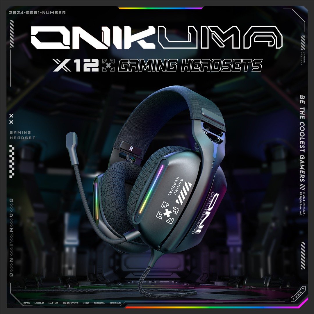 ONIKUMA X12 3.5mm Wired RGB Light Gaming Headset