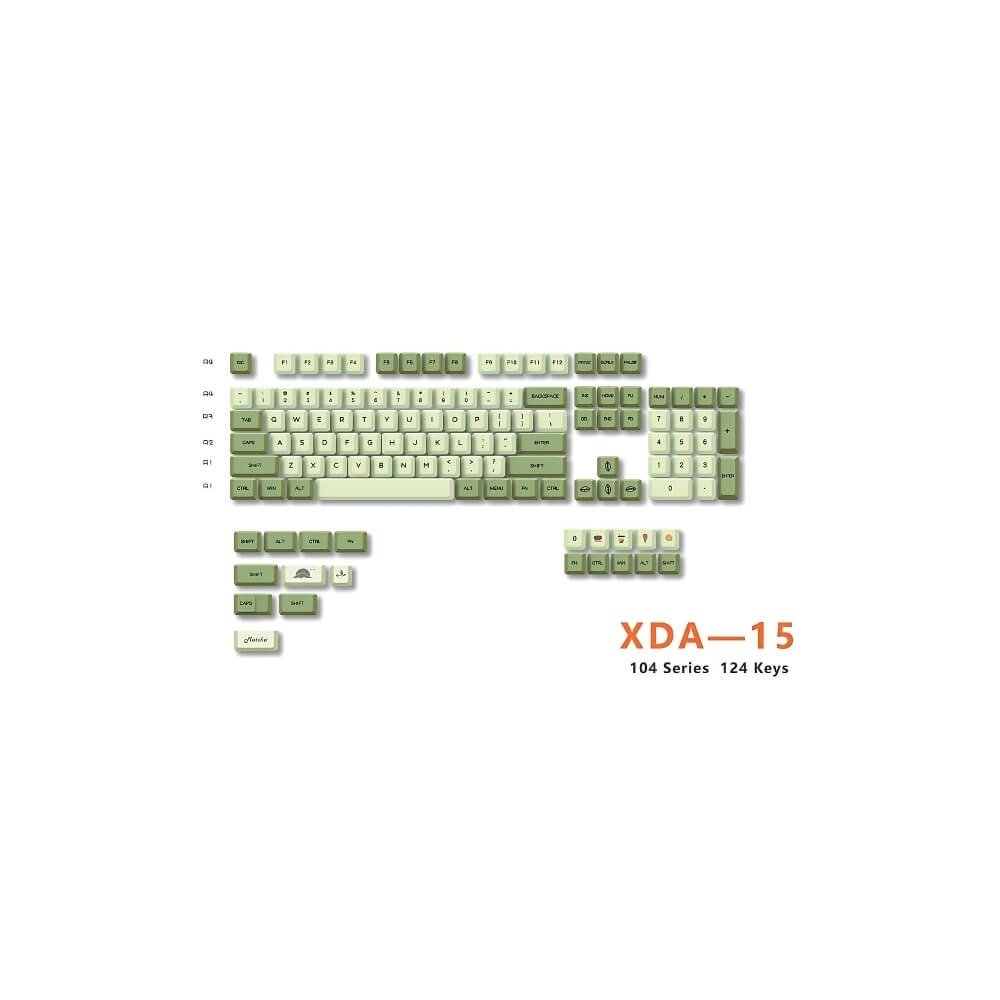 Royal Kludge XDA-15 (Matcha Green) PBT Keycaps
