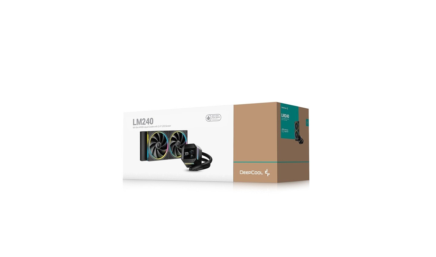 DeepCool LM240 240mm ARGB Liquid CPU Cooler With Display
