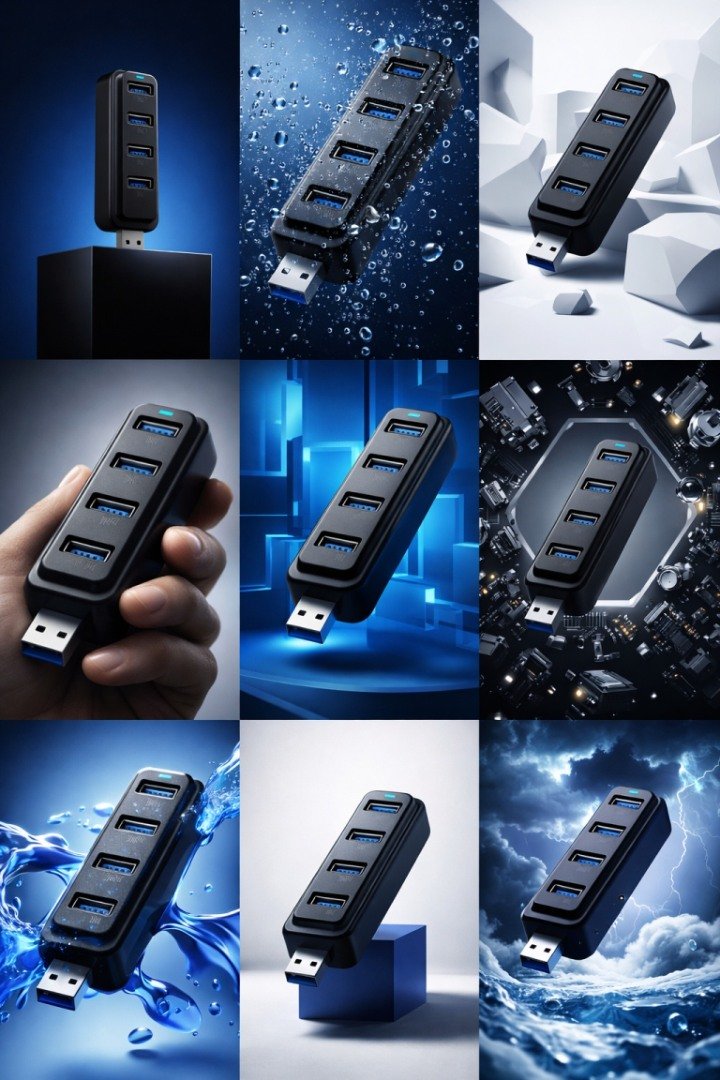 Onten 4 in 1 USB 4 Ports HUB