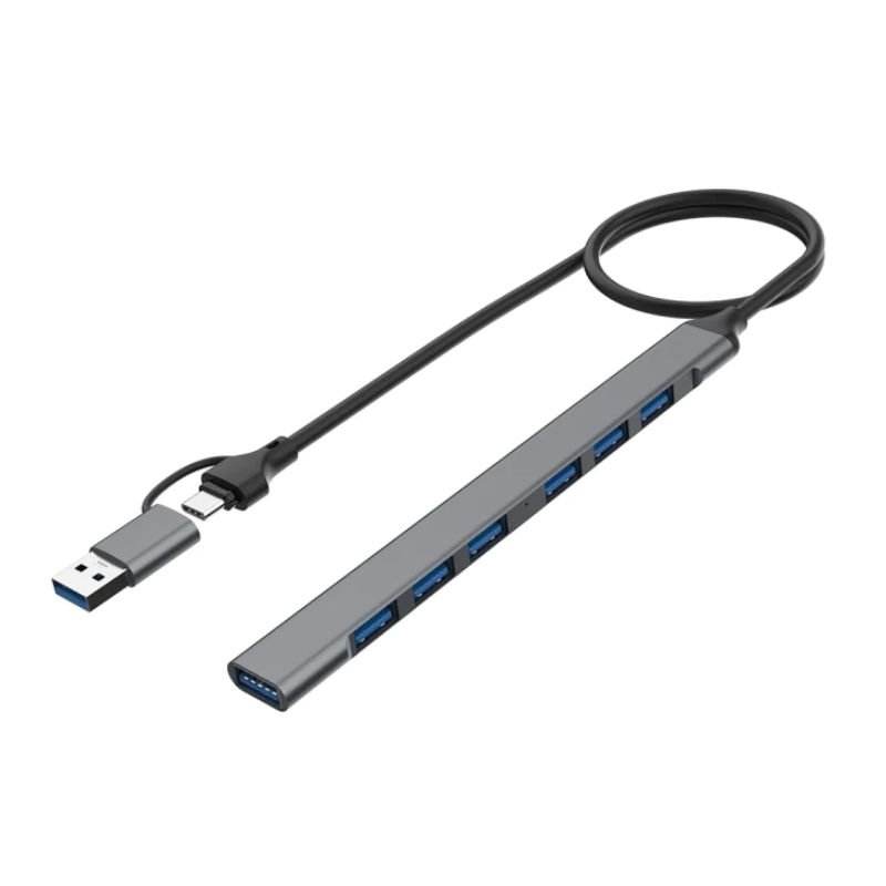 ONTEN USB HUB ONTEN TYPE-C + USB 3.0 TO 1*USB3.0/6*USB2.0 0.5M