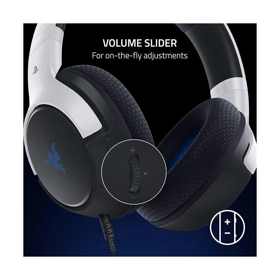 Razer Kaira X - Licensed PlayStation 5 Wired Black & White Gaming Headphone