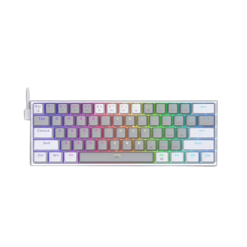 Redragon K617 FIZZ RGB (Red Switch) Gray-White gaming Keyboard