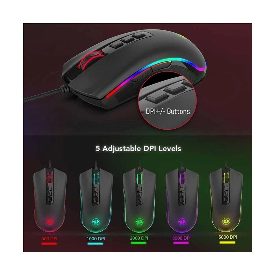 Redragon M711 COBRA Wired Black RGB Gaming Mouse