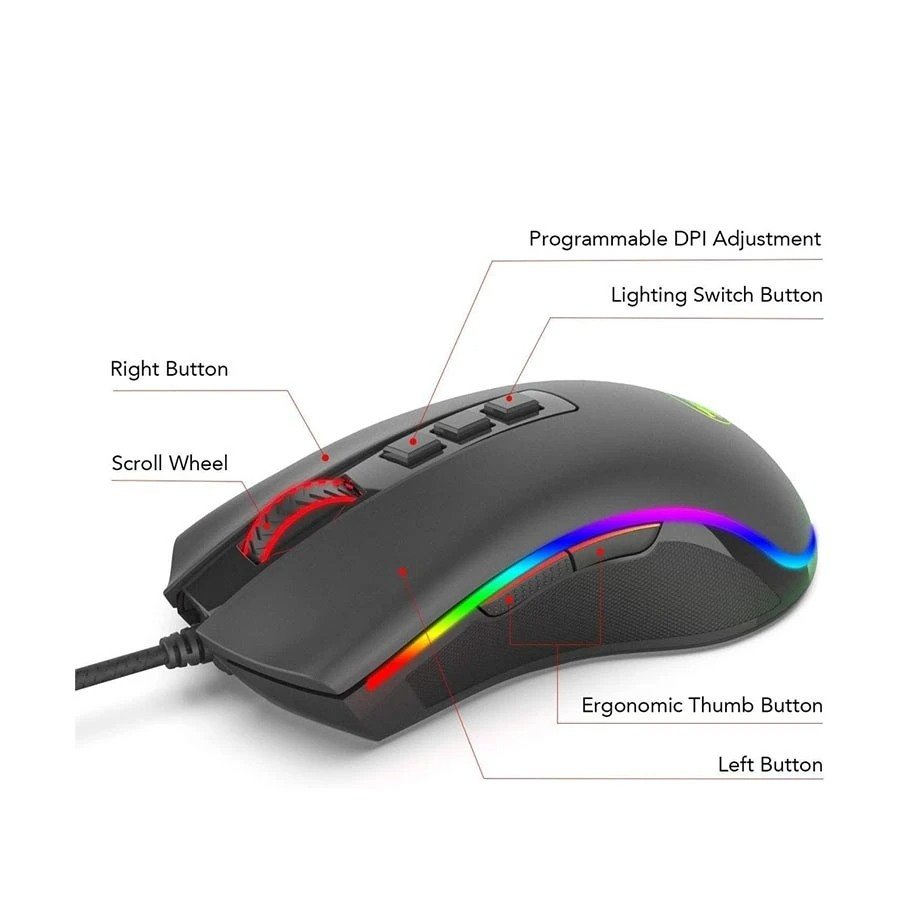 Redragon M711 COBRA Wired Black RGB Gaming Mouse