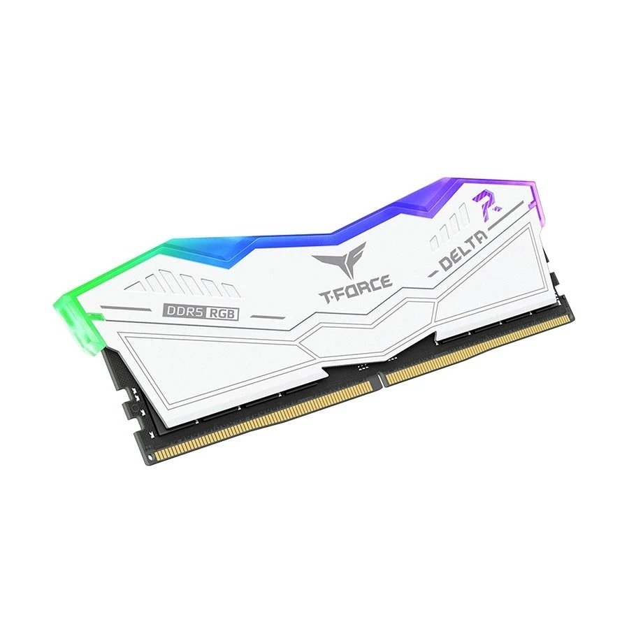Team Delta RGB 16GB DDR5 6000MHz White Heatsink Gaming Desktop RAM #FF4D516G6000HC38A01