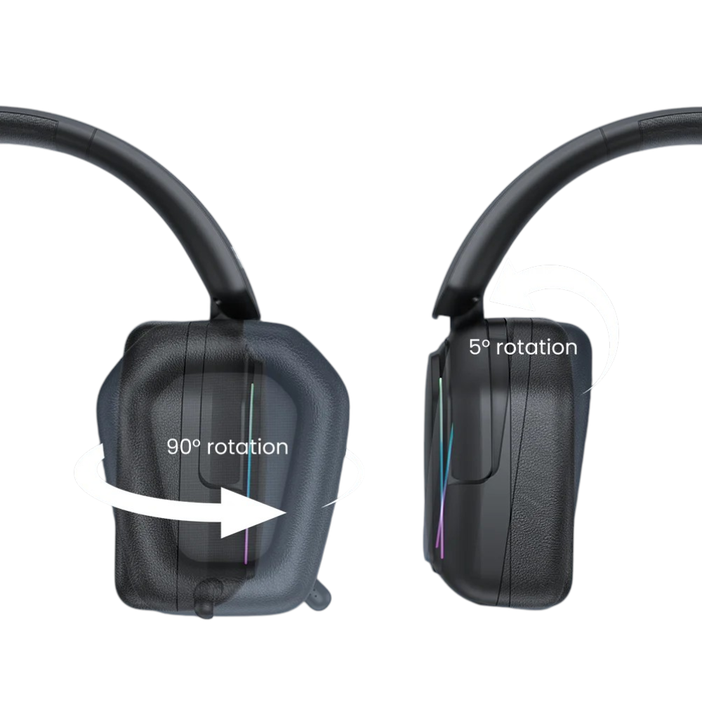 RK ROYAL KLUDGE HG101 Tri-mode Headphones with Foldable Microphone