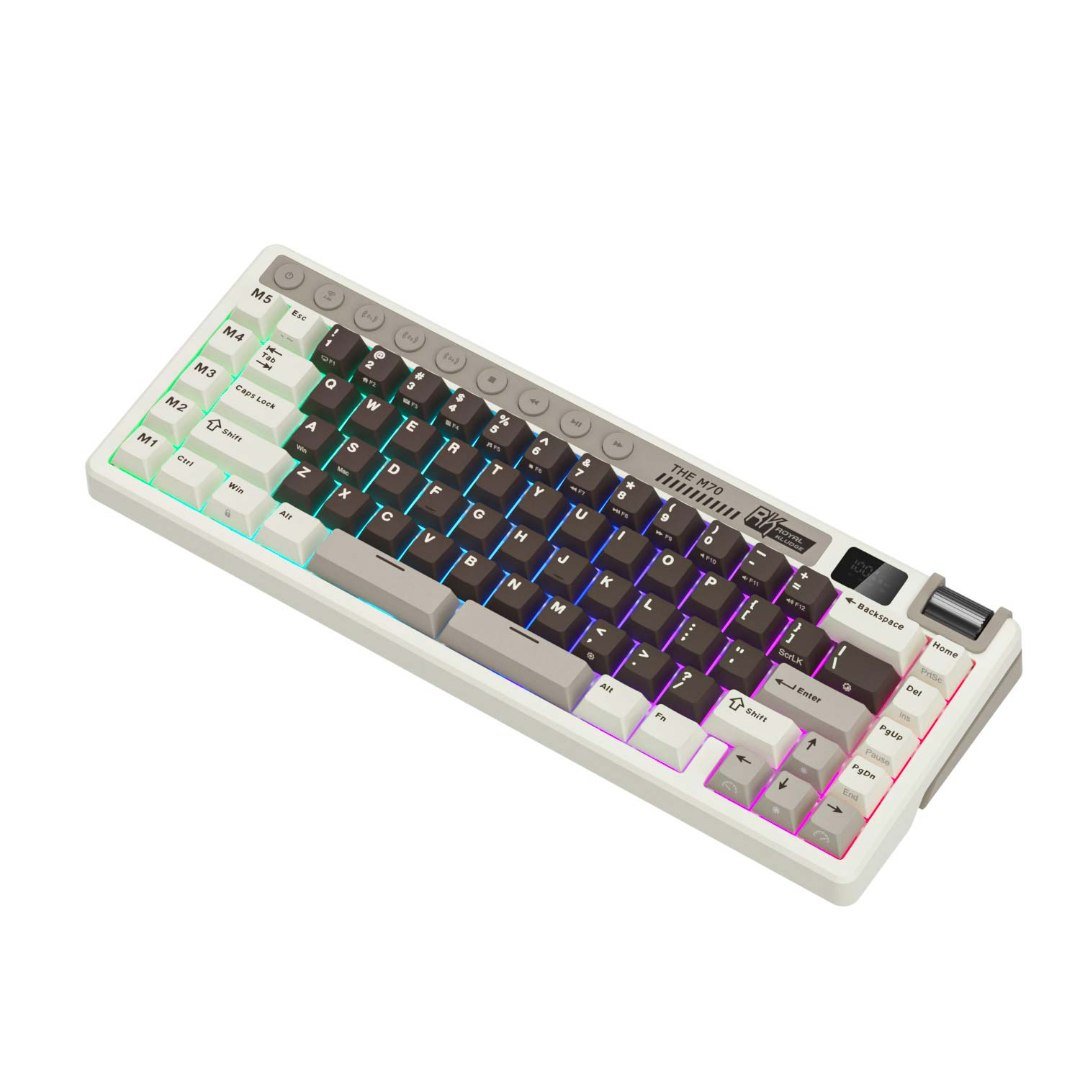 ROYAL KLUDGE RK M70 Hot Swappable Tri Mode Mechanical Gaming Keyboard