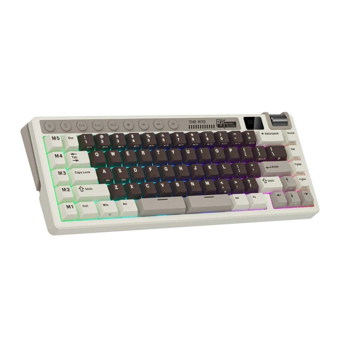 ROYAL KLUDGE RK M70 Hot Swappable Tri Mode Mechanical Gaming Keyboard