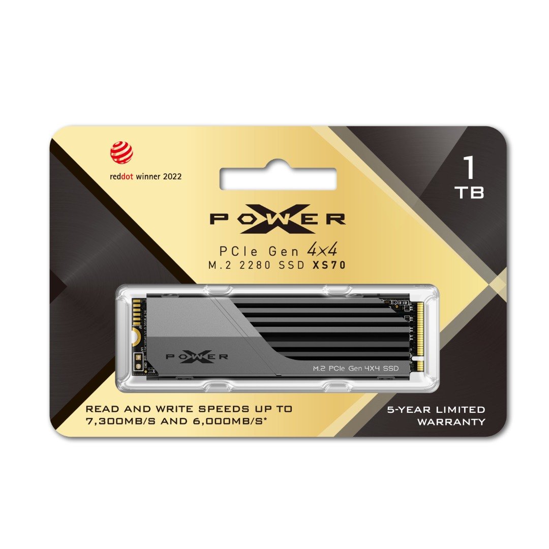 Silicon Power XPOWER XS70 1TB NVMe SSD heatsink SSD With DRAM Cache