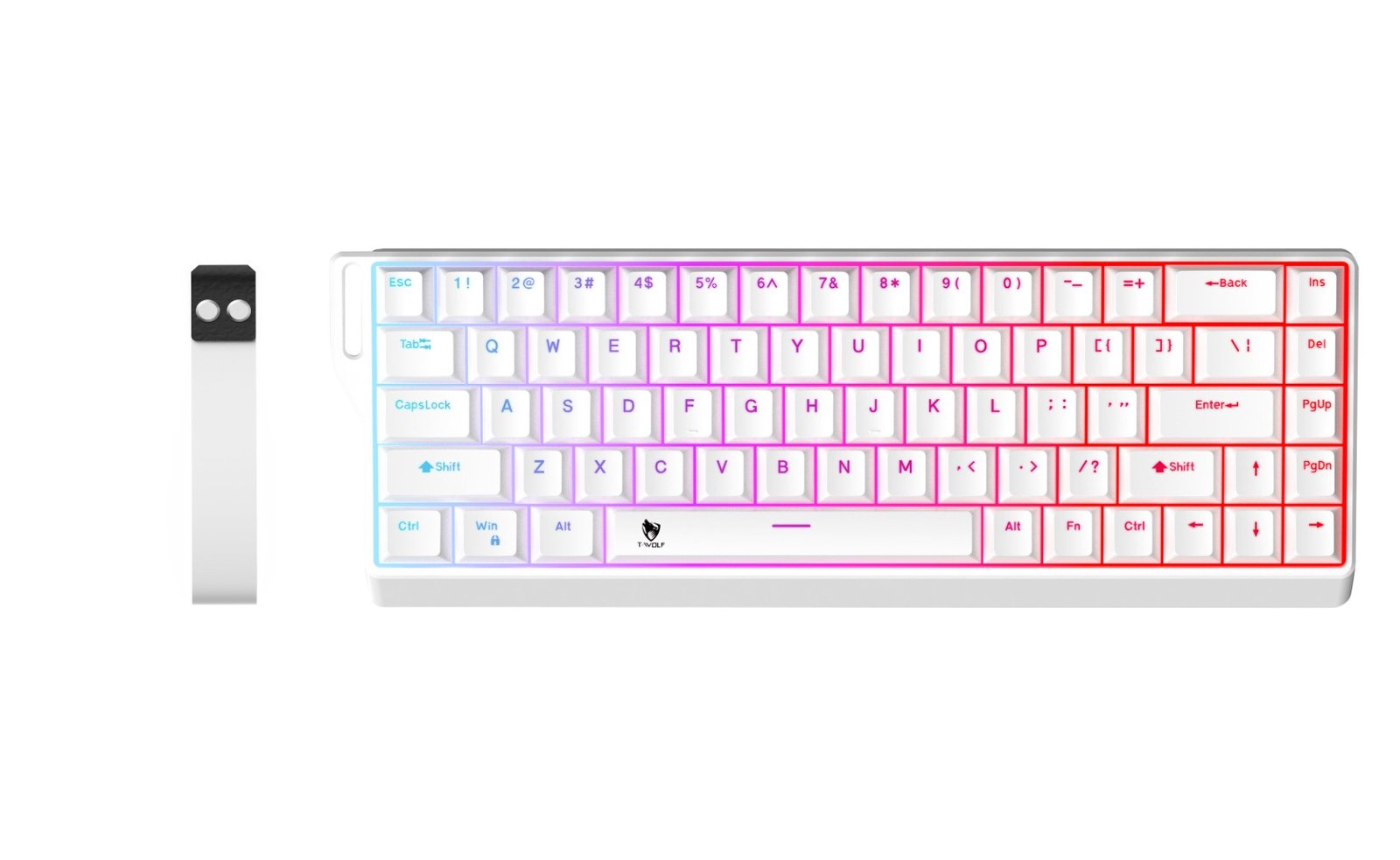 T-Wolf K68 Tri-Mode RGB Shine-through Mechanical Keyboard