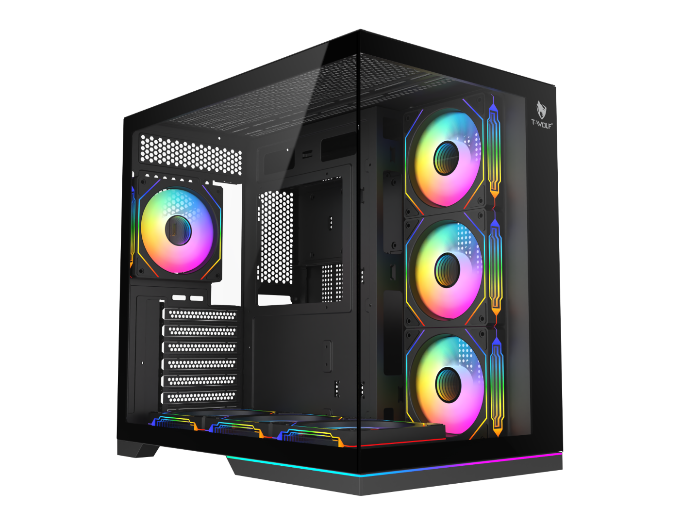 T-WOLF YORU Mid-Tower ARGB ATX Gaming Casing