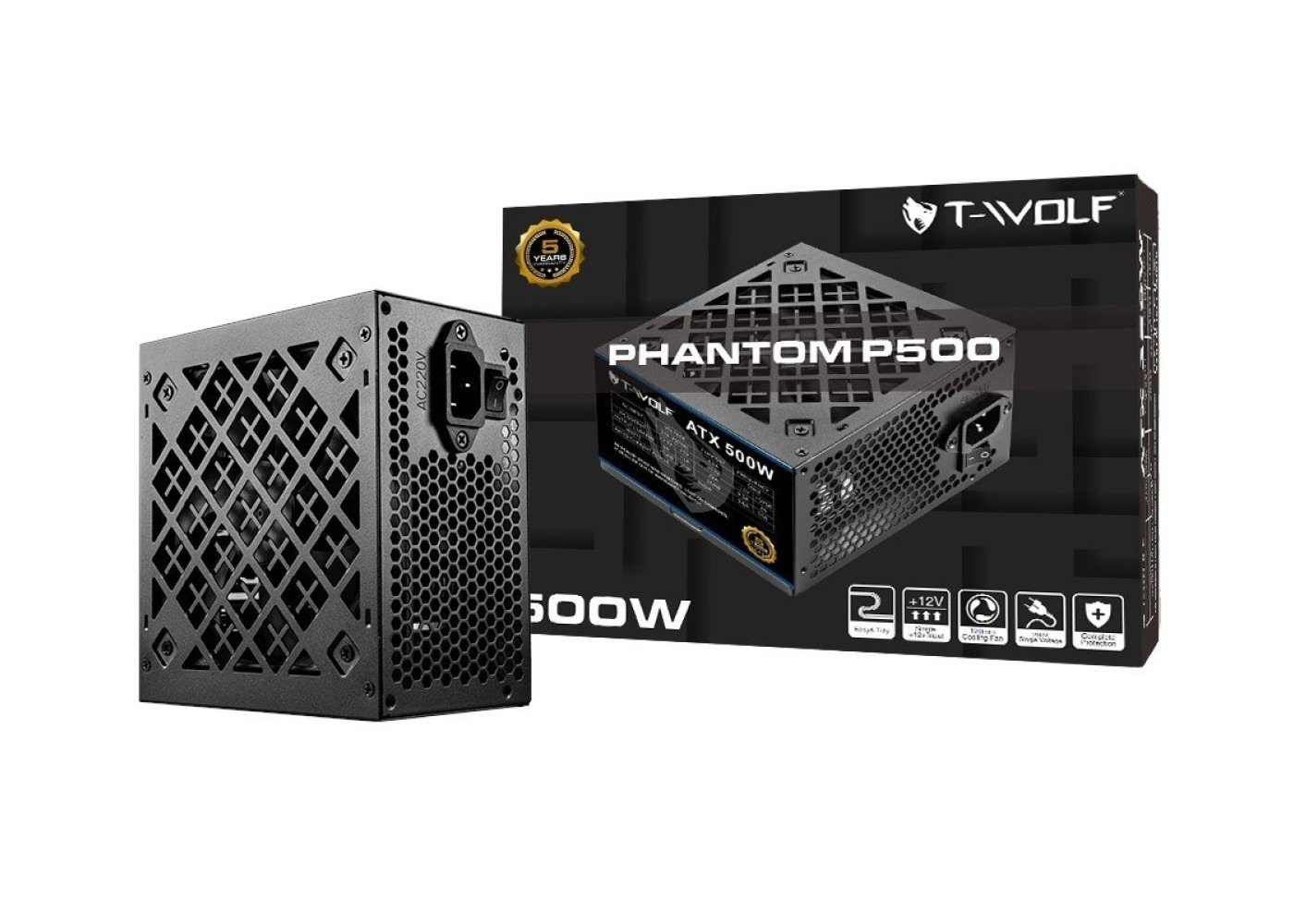 T-Wolf Phantom P500 500W ATX Power Supply