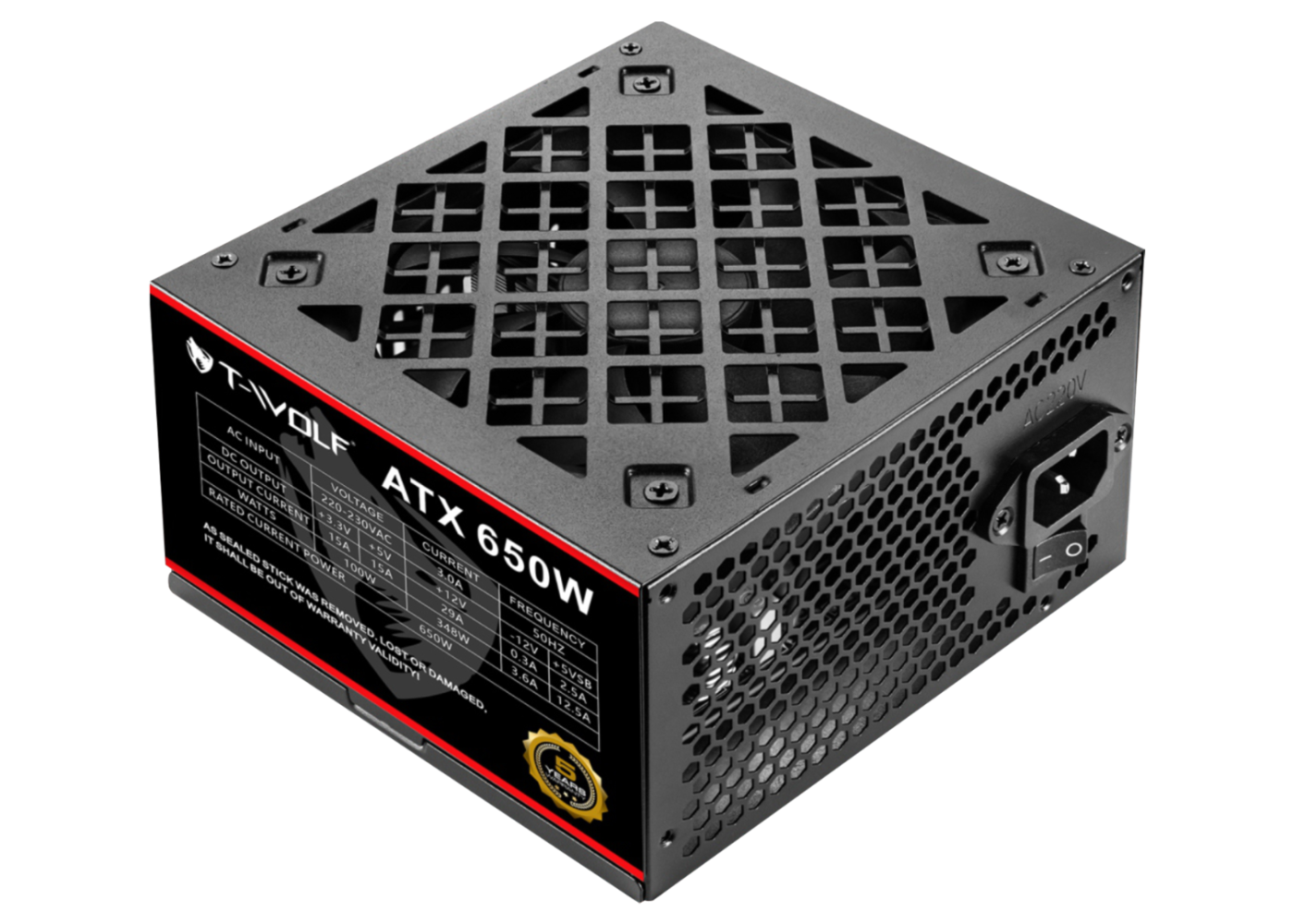 T-Wolf PHANTOM P650 650W ATX Power Supply