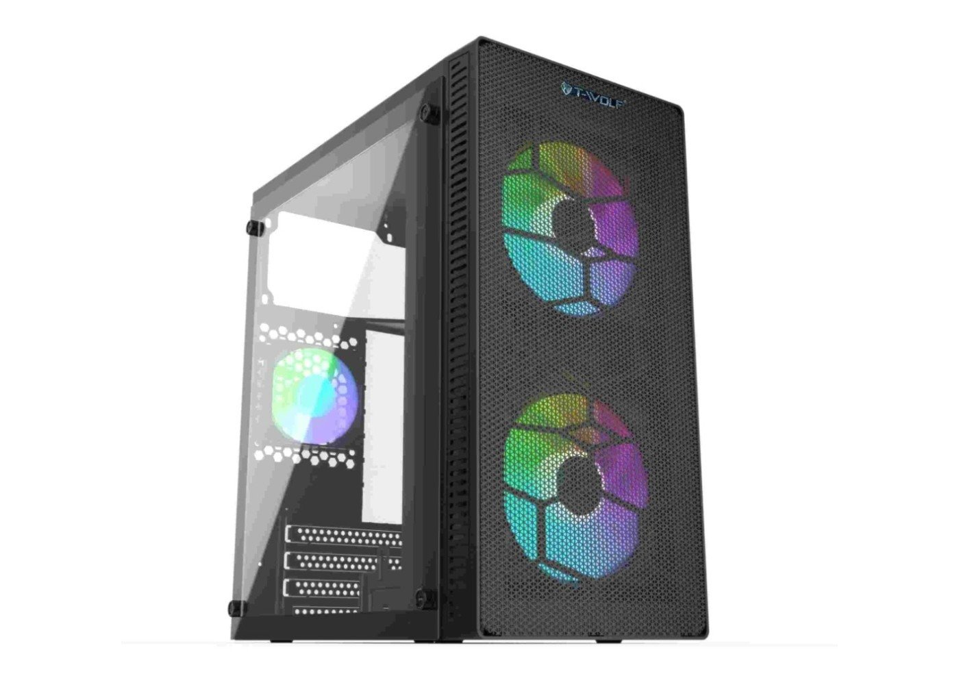 T-WOLF NEOPULSE X3 ARGB GAMING CASE WITH 200WATT POWER SUPPLY