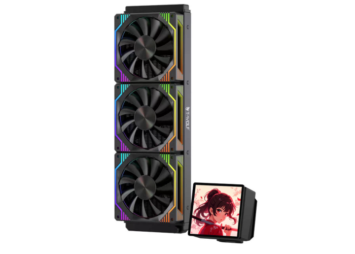 T-Wolf DP-360 Liquid Screen CPU Cooler with Display