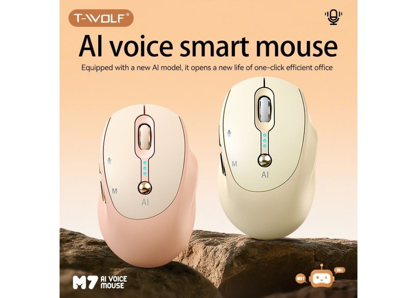 T-Wolf M7 Dual Mode Smart AI Wireless mouse
